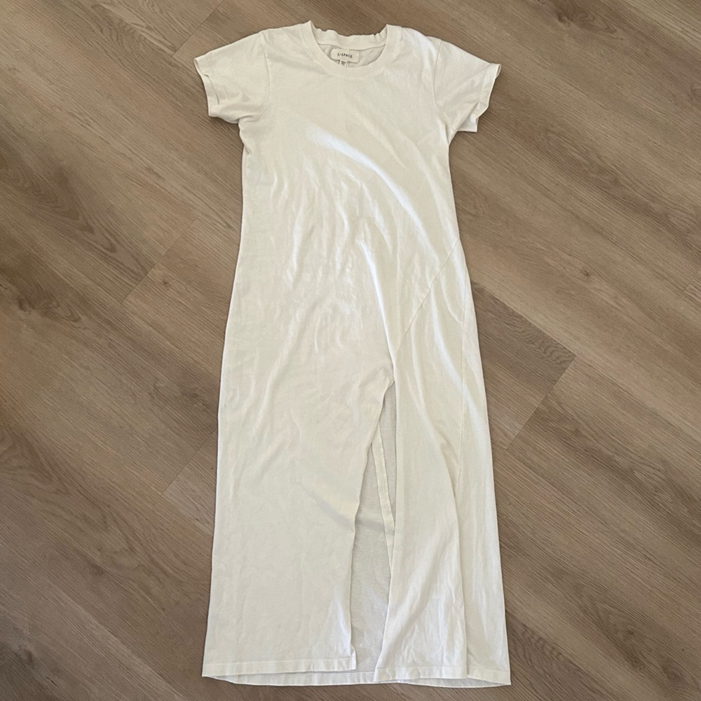 White T-shirt maxi dress